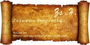 Zsivanov Henrietta névjegykártya